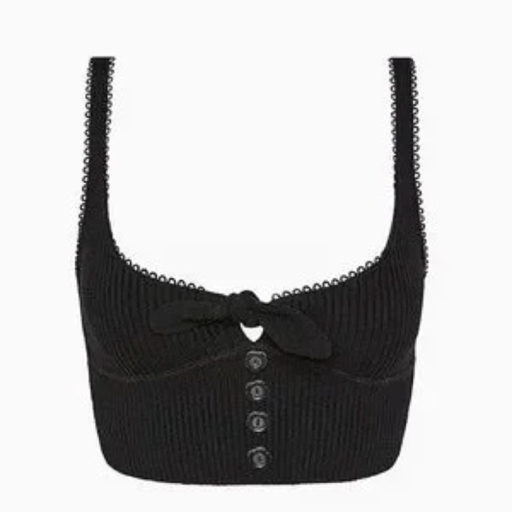 For Love And Lemons / Pointelle Tank Top Black